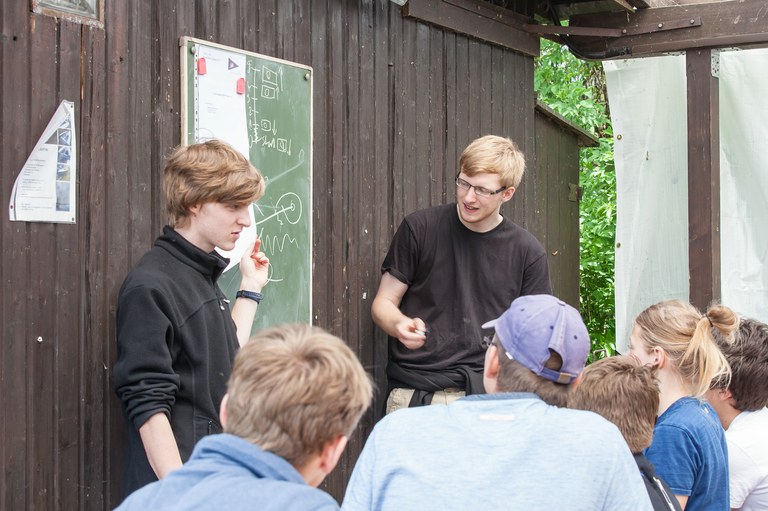 Letztes Briefing vor dem Start