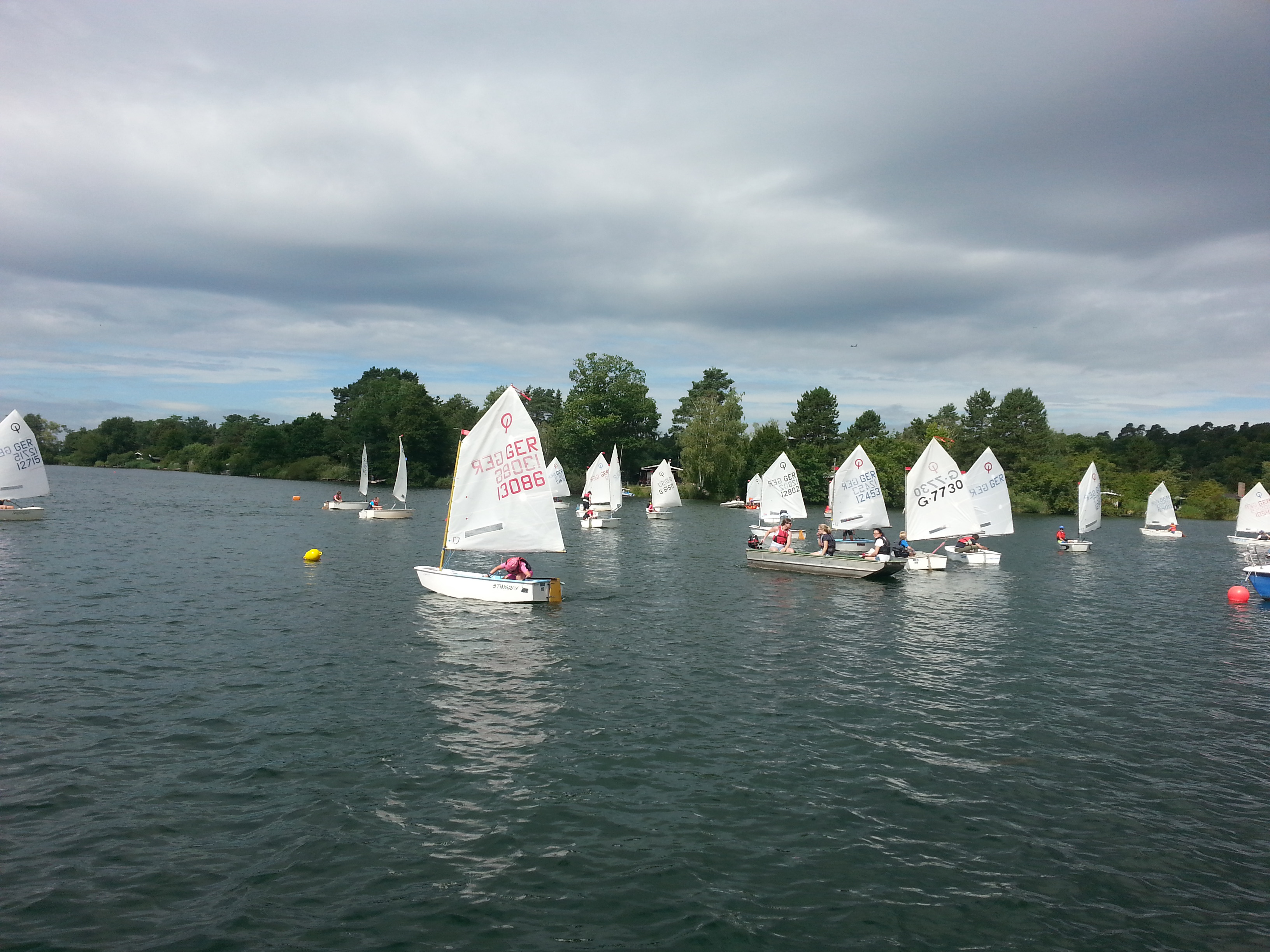 Abschlussregatta mit ca. 40 Optimisten